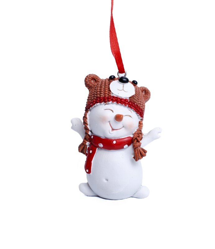 Фигурка декоративная Снеговик с шарфом 6*45*8 см KSM-781692