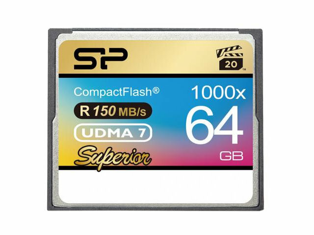 Карта памяти 64Gb - Silicon Power 1000X Professional - Compact Flash SP064GBCFC1K0V10