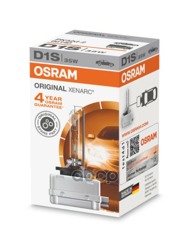 Лампа D1s 35w Pk32d-2 Xenarc Original (Складная Картонная Коробка) Osram арт. 66140