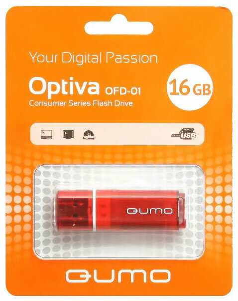 USB Flash накопитель 16Gb QUMO Optiva 01 Red