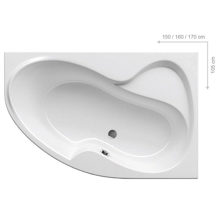 Акриловая ванна Ravak Rosa II 150x105 P CJ21000000 (правая)