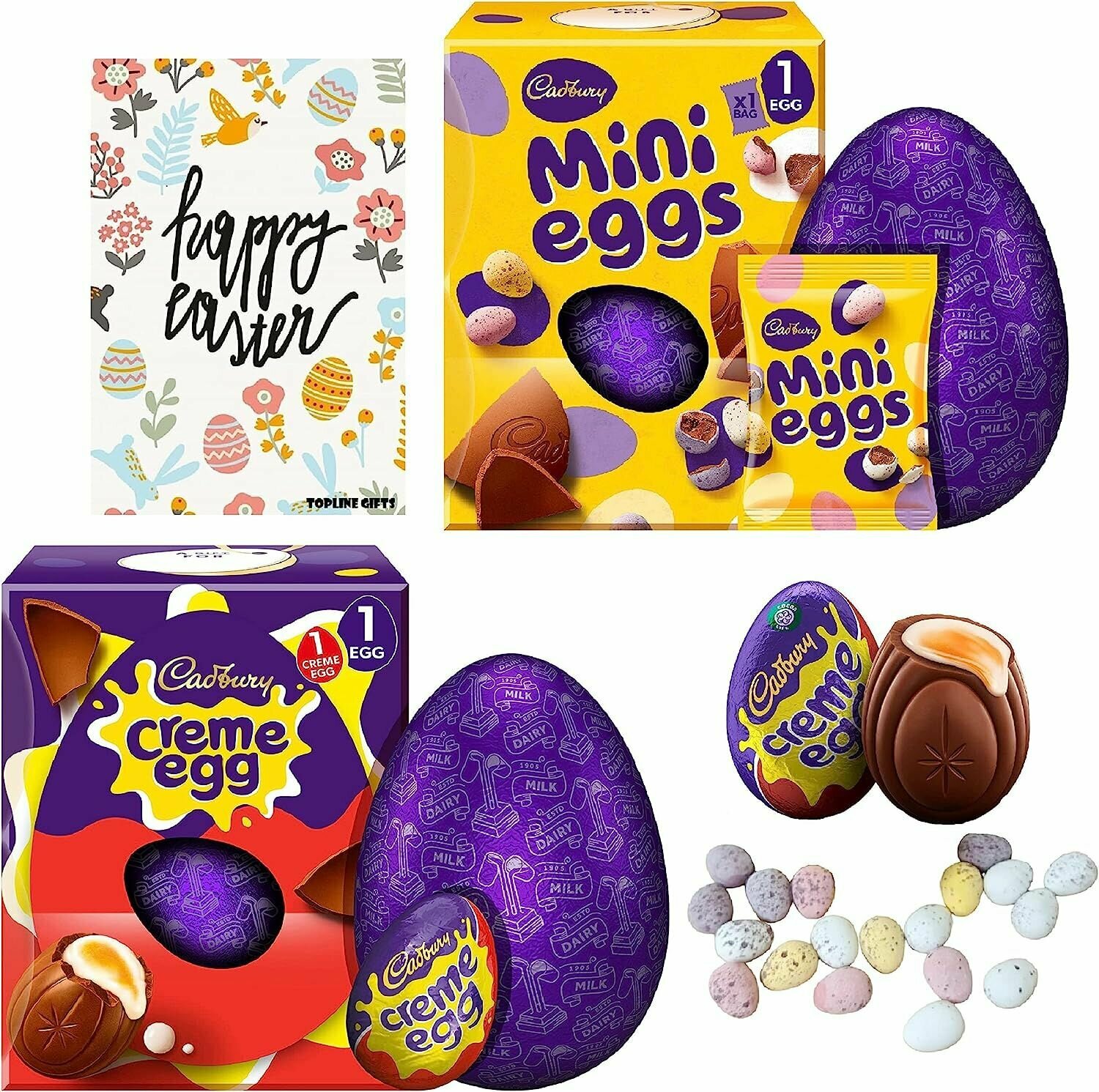 Набор шоколада Topline Cadbury Chocolate Easter Eggs Bulk - фотография № 1