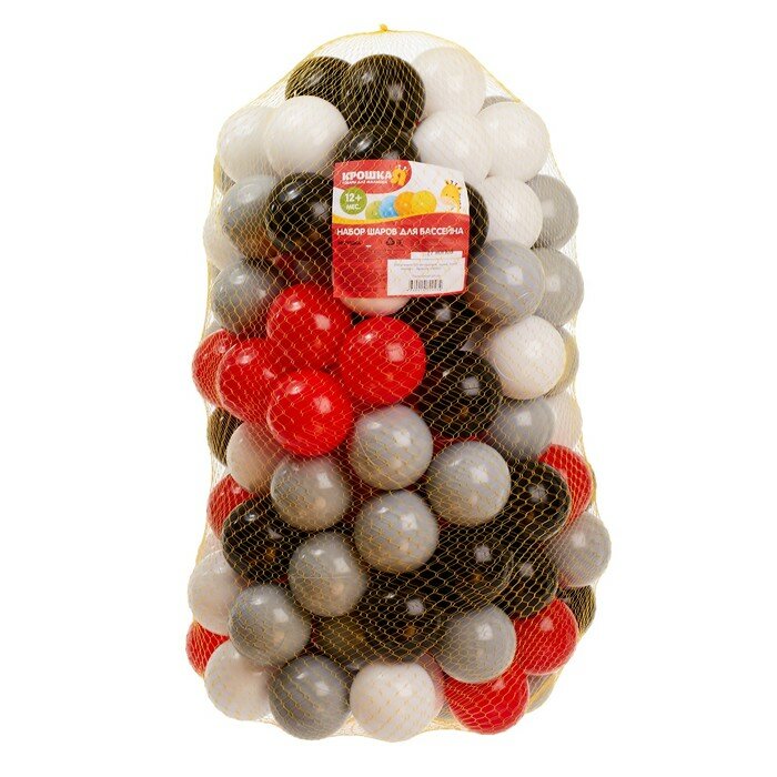 Соломон Набор шаров 150 шт, цвета: красный, серый, белый, чёрный - фотография № 4