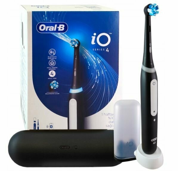 Электрическая зубная щетка Oral B iO Series 4 с насадкой Ultimate Clean, черный - фотография № 2