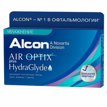 ALCON AIR OPTIX PLUS HYDRAGLYDE контактные линзы (-7,50 /8.6/14,2) №6