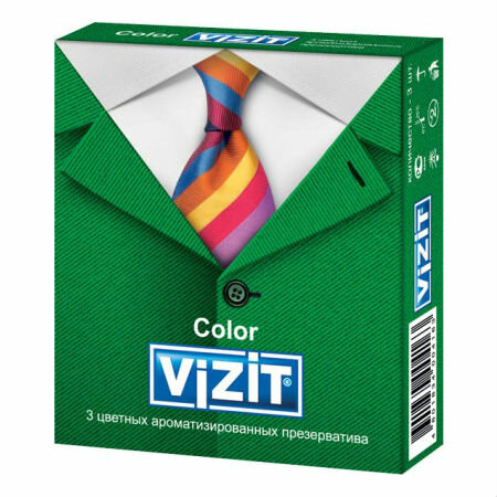 Презервативы VIZIT Color ароматизированные, 3 шт