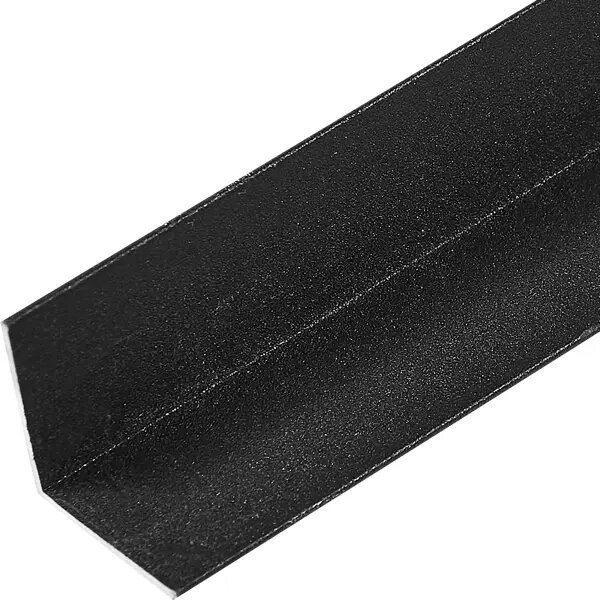 фото L-профиль с равными сторонами 25x25x1.2x1000 мм, алюминий, цвет черный