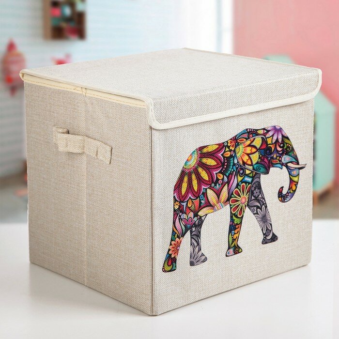 Короб стеллажный для хранения «Слон», 30×30×28,5 см - фотография № 1