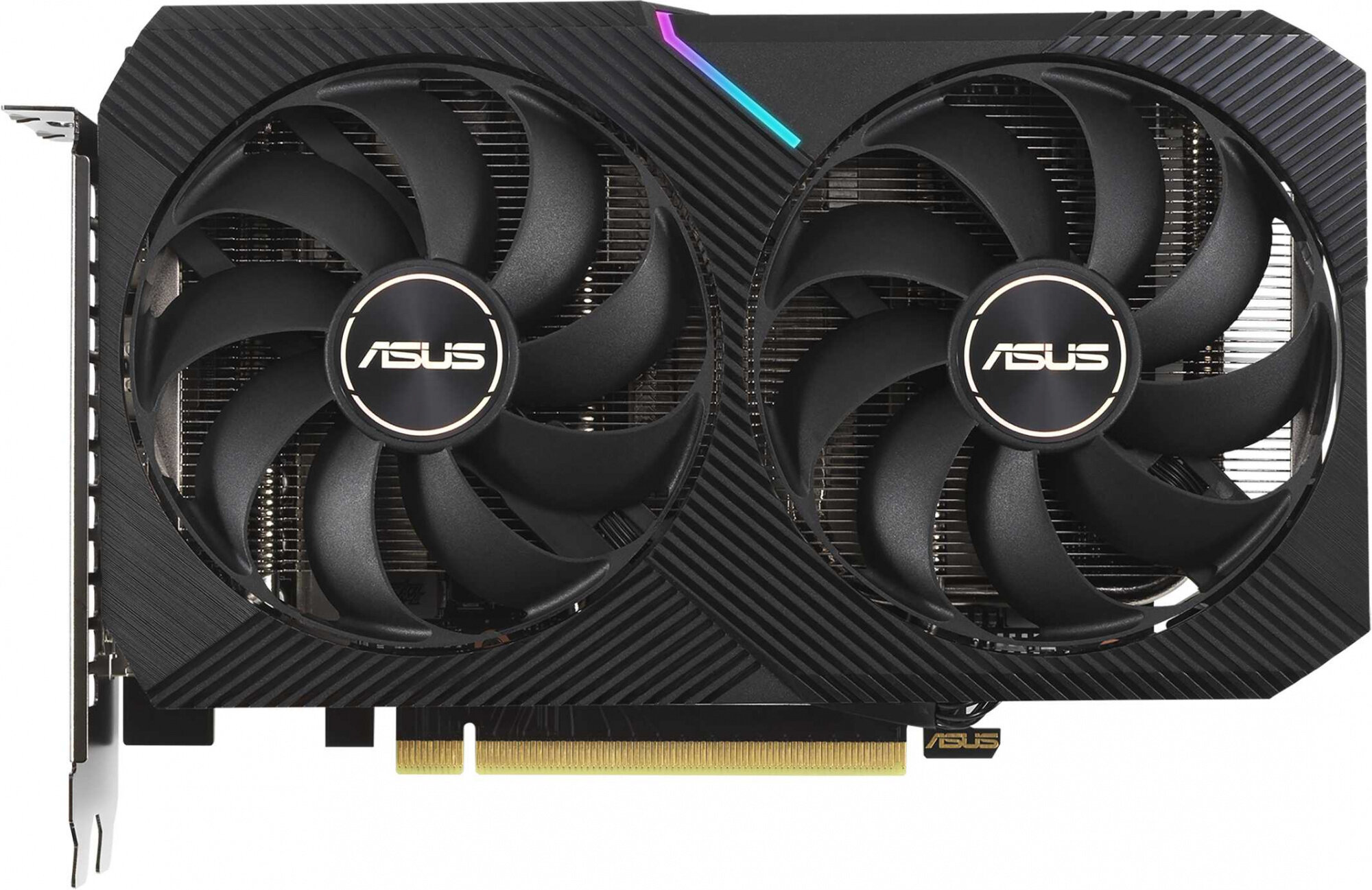 Видеокарта Asus PCI-E 4.0 DUAL-RTX3060TI-O8G-MINI-V2 NVIDIA GeForce RTX 3060Ti 8192Mb 256 GDDR6 1680/14000 HDMIx1 DPx3 HDCP Ret