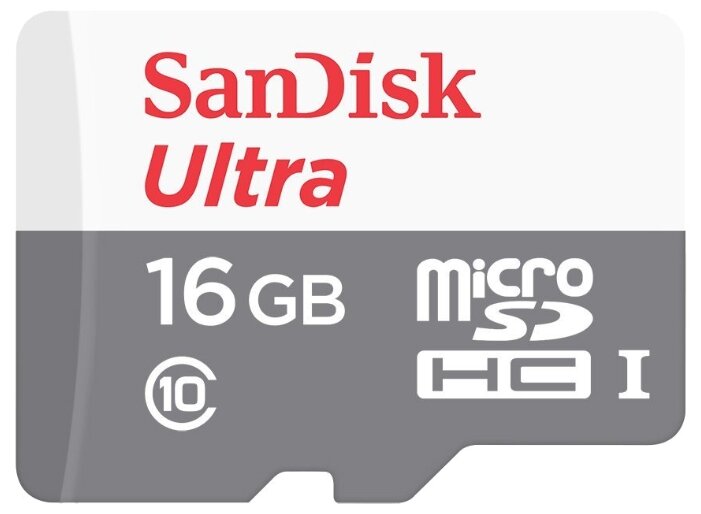 SanDisk Ultra MicroSDHC 16Gb Class10 Ultra UHS-I (48MB/s) (SDSQUNB-016G-GN3MN)