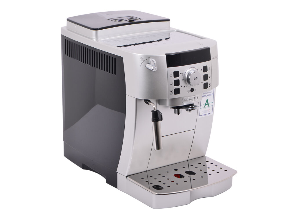 Кофемашина DeLonghi ECAM 22.110.SB мощность 1450Вт, объем 1,8л, давление 15 бар, встроенная кофемолка, диспенсер, капучинатор, серебристо/черный