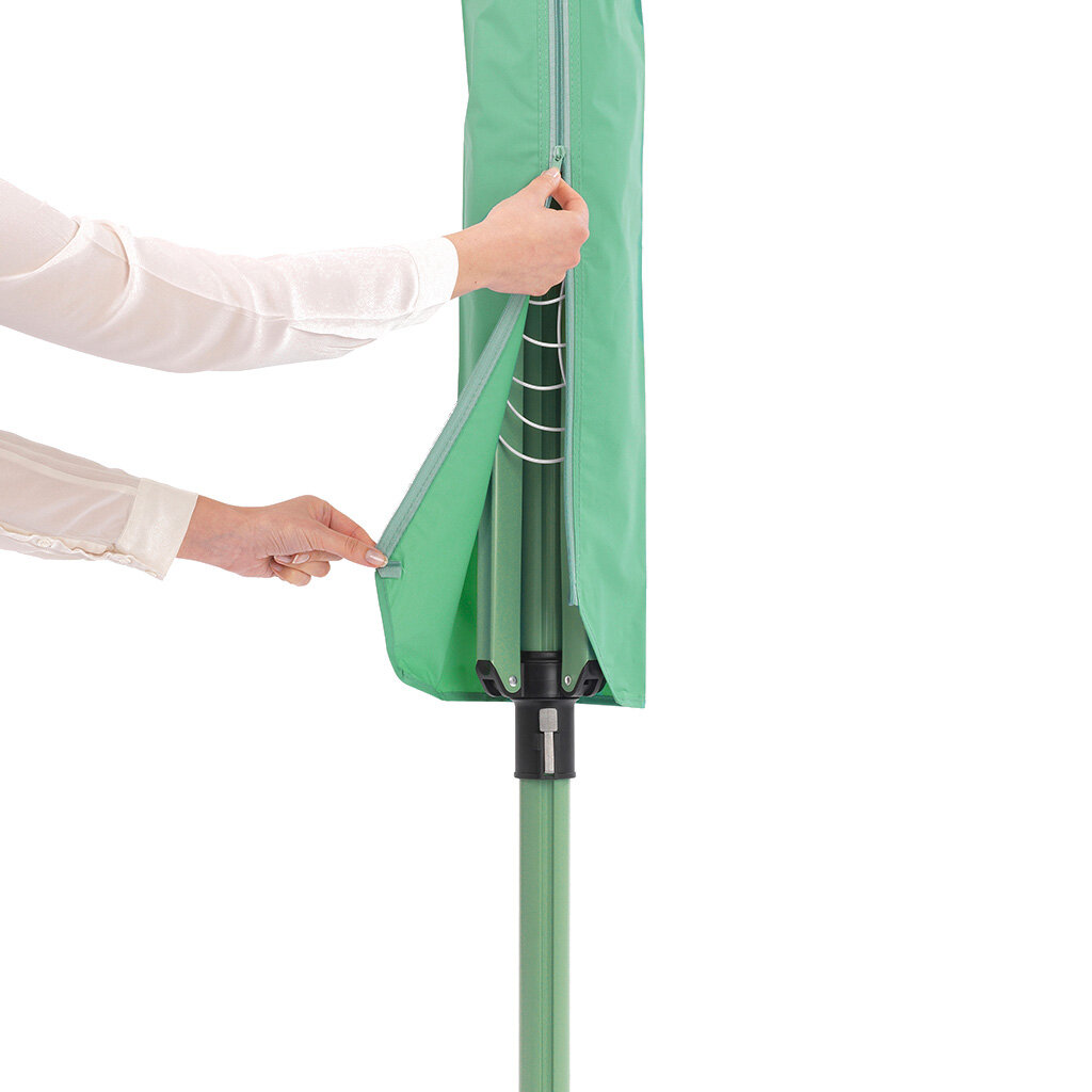 Сушилка для белья уличная Brabantia Lift-O-Matic, установка в грунт, с аксессуарами, 50м, зелёный 290527 - фотография № 5