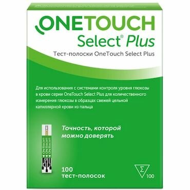 Тест-полоски Лайфскан Юроп/Асахи Тест-полоски д/глюкометра One Touch Select Plus №100