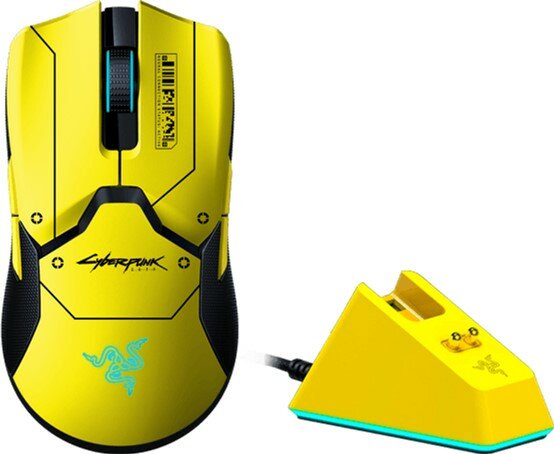 Игровая мышь Razer Viper Ultimate & Mouse Dock Cyberpunk 2077 Ed. (RZ01-03050500-R3M1)