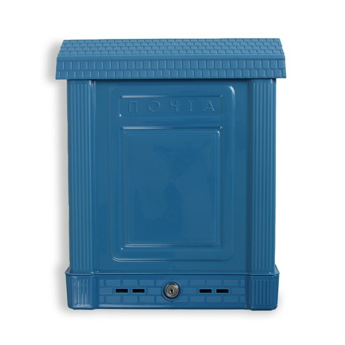 Ящик почтовый, пластиковый, "Декор", с замком, синий./В упаковке шт: 1 - фотография № 2