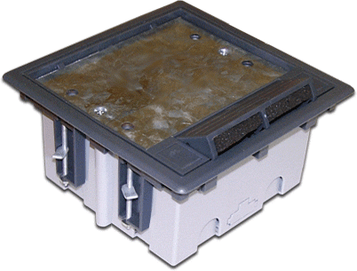 Lanmaster Монтажная коробка для лючка в пол на 6 модулей LAN-WA-FLBP-MB/6