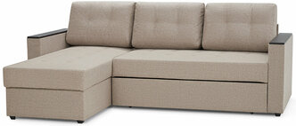 Угловой диван-кровать Hoff Атланта Лайт, 220х90х155 см, цвет медово-бежевый, с универсальным углом