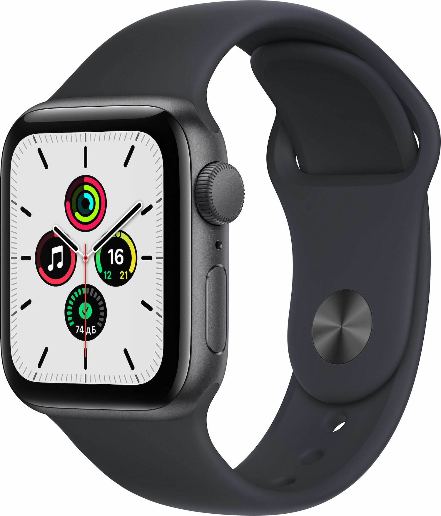 Apple Watch SE 44mm Space Gray Aluminum Case with Midnight Sport Band (GPS) Для других стран