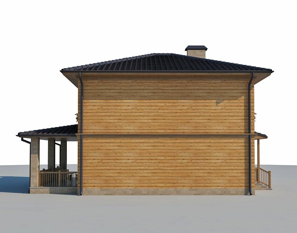 (131м2, 10х8м) Готовый проект двухэтажного дома из бруса с баней и котельной - AS-2078-2 - фотография № 7
