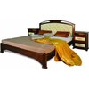 Кровать Омега с мягкой спинкой из массива дерева - изображение