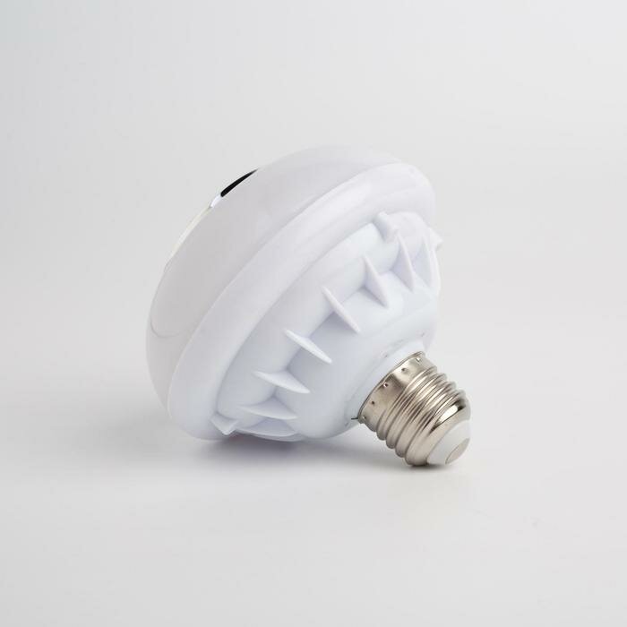 Luazon Lighting Лампа Световая тарелка, d10 см, 220V, 4 режима, пульт, музыка, цоколь Е27, RGB - фотография № 7