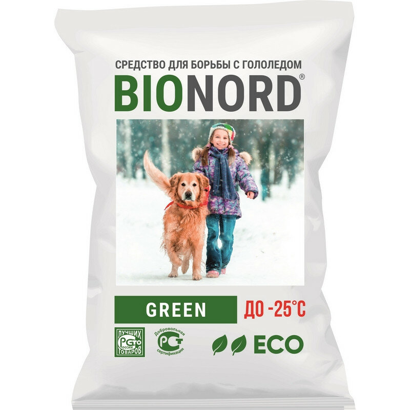 Реагент противогололедный Bionord Green до -25С 23кг - фотография № 1