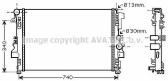 Радиатор Mercedes Viano/Vito/Vito / Mixto 03>14 AVA COOLING SYSTEMS MSA2356