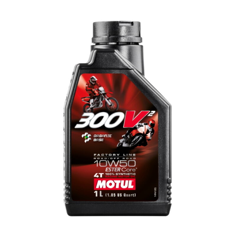 Motul Моторное масло MOTUL 300V² 4T FACTORY LINE ROAD/OFF ROAD 10w50 1л 108586