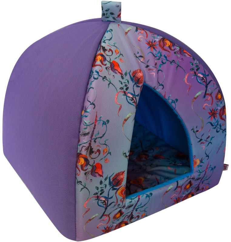 фото 721011 дом вигвам Дикие травы мебельная ткань №1 38*38*40 см сиреневый