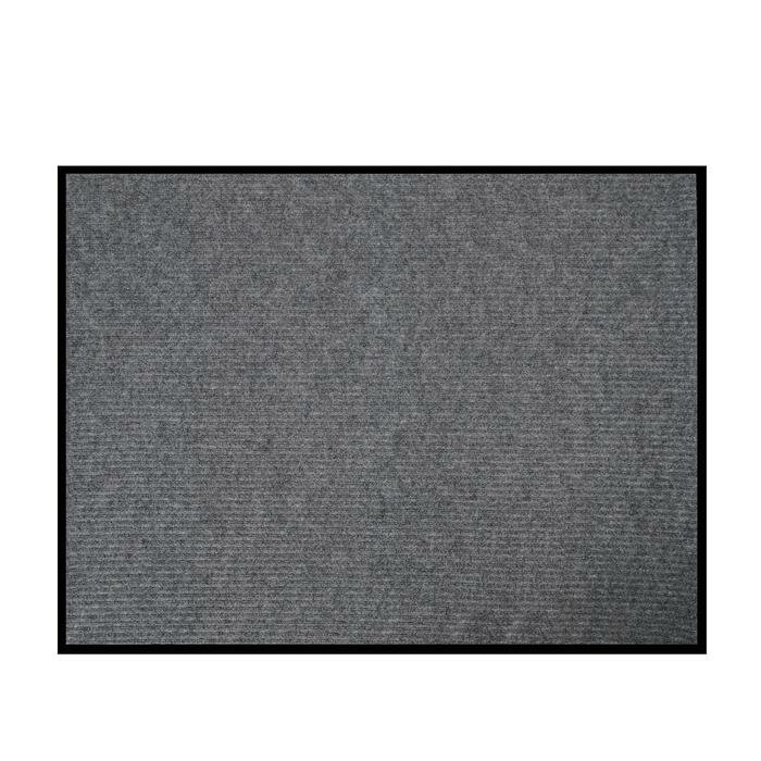 Коврик придверный влаговпитывающий, ребристый, «Стандарт», 90×120 см, цвет серый - фотография № 3