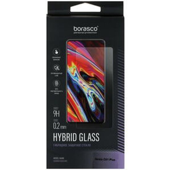 Защитное стекло Borasco для Nokia C01 Plus (Hybrid Glass)