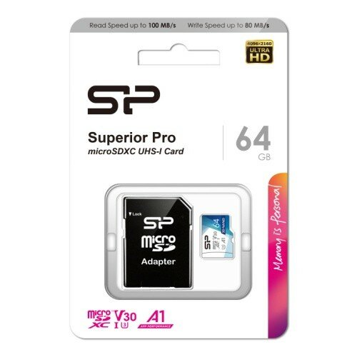 Карта памяти microSD 64GB Silicon Power Superior Pro A1 microSDXC Class 10 UHS-I U3 Colorful SP064GBSTXDU3V20AB