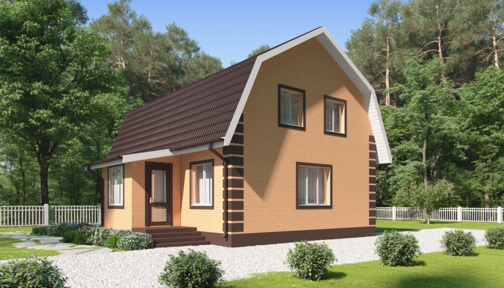 Проект жилого дома SD-proekt 15-0007 (126,92 м2, 10,0*8,05 м, керамический блок 380 мм, облицовочный кирпич) - фотография № 1