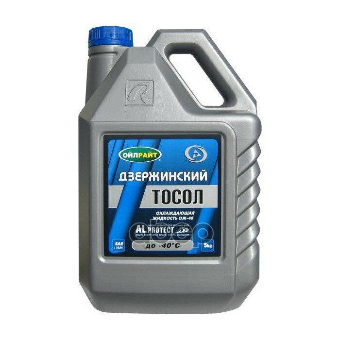 Тосол Oilright Дзержинский Ож-40 Тм Готовый -40c Синий 5 Кг 5038/П 3820000000 OILRIGHT арт. 5038/п