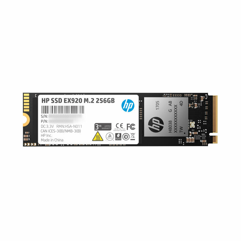 Накопитель SSD HP 2YY45AA EX920 /PCI-E 3.0 x4/256GB /Скорость чтения 3200МБайт/с Скорость записи 1200МБайт/с