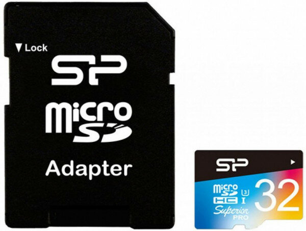 Карта памяти microSD 32GB Silicon Power Superior Pro microSDHC Class 10 SP032GBSTHDU3V20SP