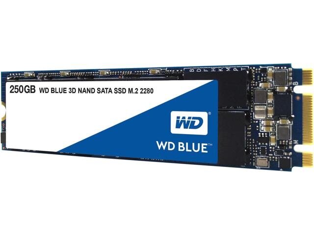 SSD диск WESTERN DIGITAL M.2 250GB SATA 3 TLC 3D (WDS250G2B0B)