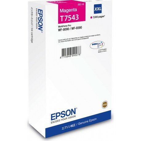 Картридж EPSON T7543 пурпурный экстраповышенной емкости для WF-8090/8590 C13T754340