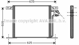 Радиатор кондиционера Mercedes V-Class/Vito 96>03 AVA COOLING SYSTEMS MS5220