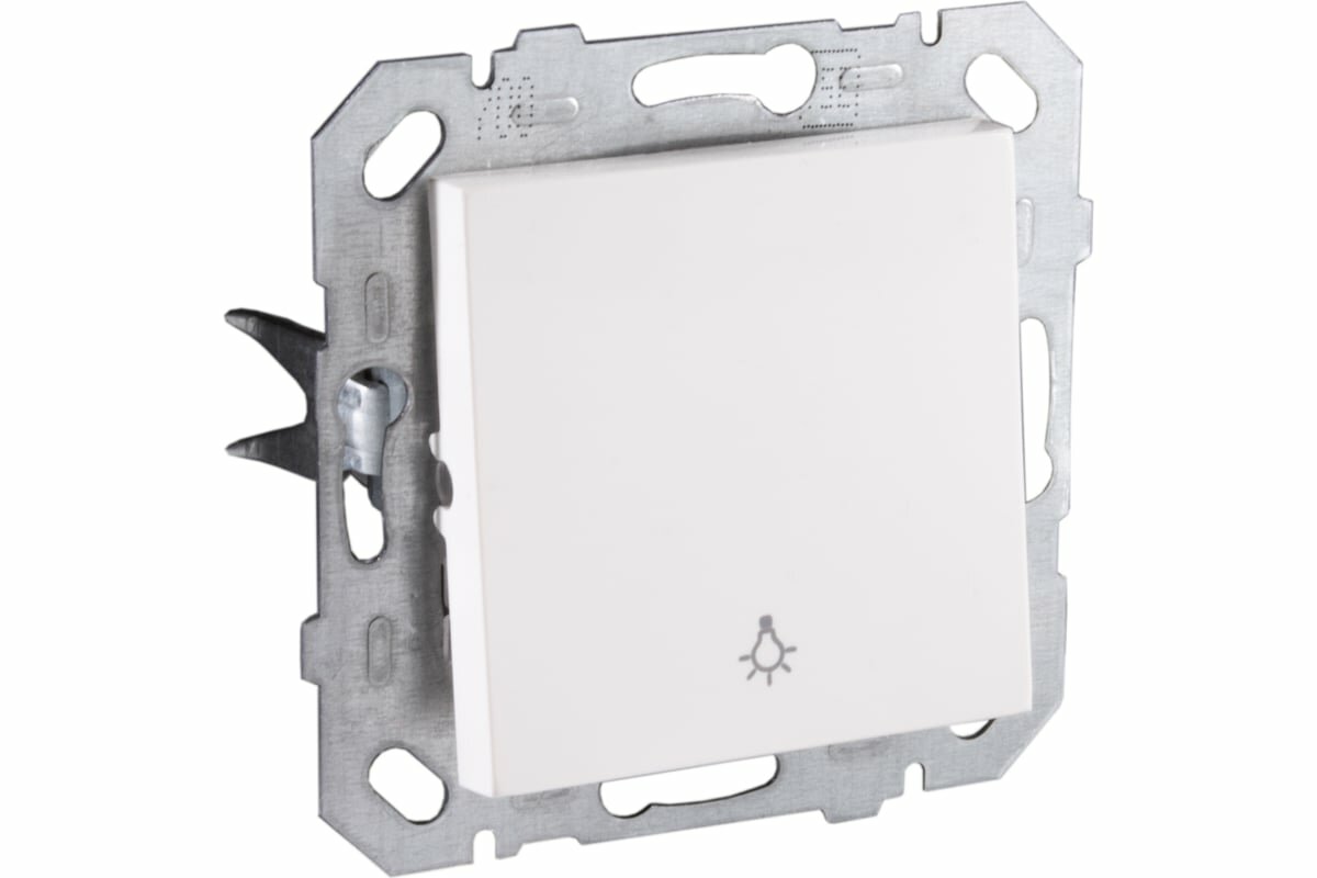 фото Netelsan Выключатель проходной встраиваемый 1 клавиша 220В 10А, цвет белый M.U.ANH.70000