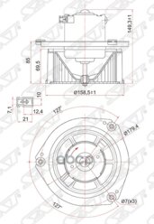 Мотор Отопителя Салона Nissan Ud Mk210211 Mk36 24v Металический Корпус (Rhd) Sat арт. ST-27211-Z9008