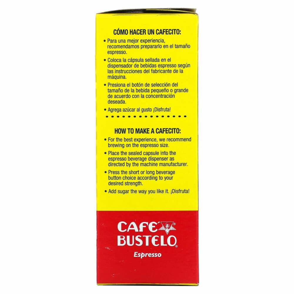 Café Bustelo, кофе темной обжарки, эспрессо, 10 капсул по 5,1 г (0,17 унции) - фотография № 2