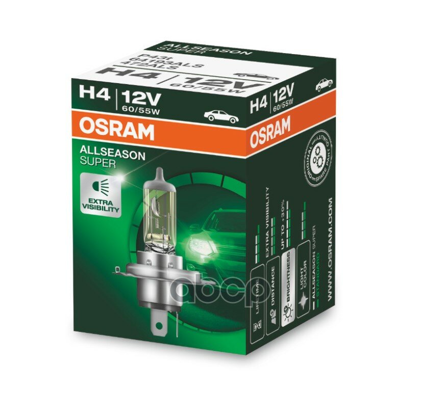 64193als Osram  H4 60/55w Allseason Osram . 64193ALS