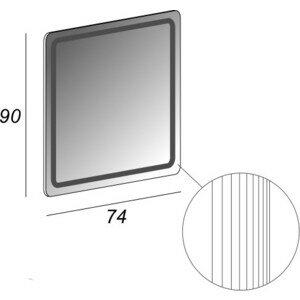 Зеркало Cezares 74 с подсветкой (54355) - фотография № 2