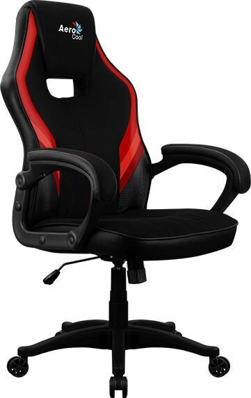 Кресло игровое AEROCOOL AERO 2 Alpha, на колесиках, ткань дышащая, черный/красный [2 alpha black red