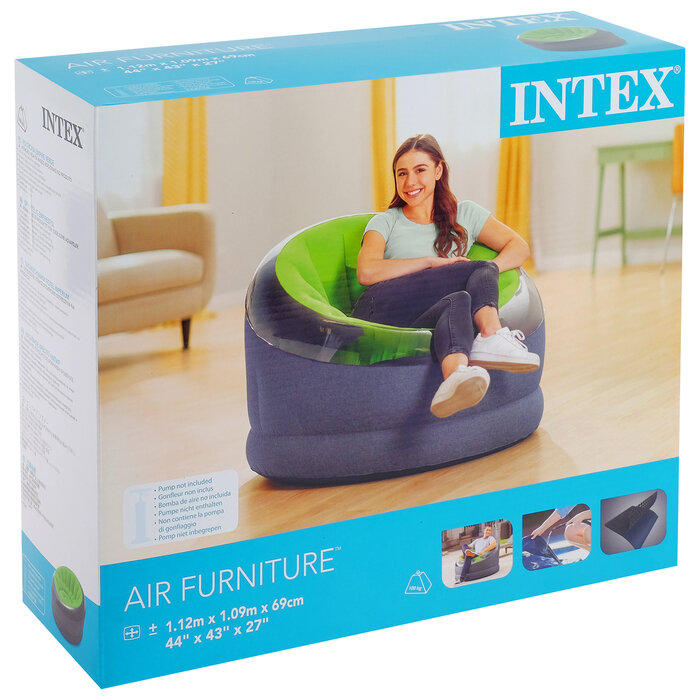 INTEX Кресло надувное, 112 х 109 х 69 см, цвета микс, 68582NP INTEX - фотография № 4