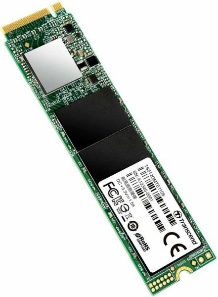 Твердотельный накопитель Transcend 512GB, M.2 2280,PCIe Gen3x4, 3D TLC, DRAM-less TS512GMTE110S