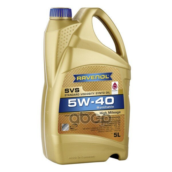 Синтетическое моторное масло RAVENOL SVS Standard Viscosity Synto Oil SAE 5W-40