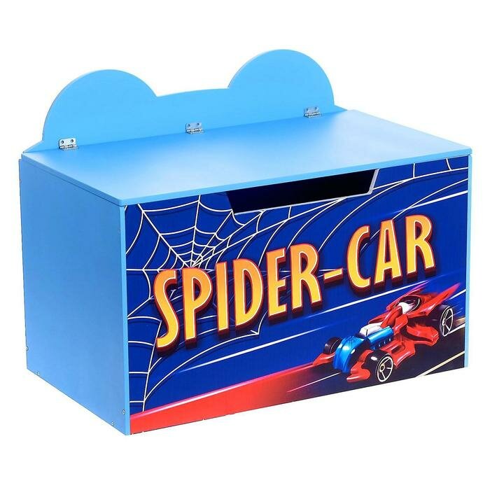 Контейнер-сундук с крышкой SPIDER CAR, цвет синий(В наборе1шт.) - фотография № 4