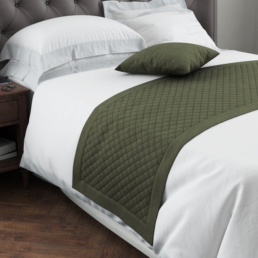 Дорожка на кровать Kaspian Цвет: Зеленый (70х230 см)